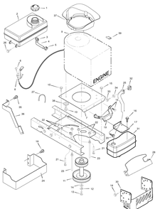 Engine Mount Diagram and Parts List for 7800298-405606X108D 2009 Briggs and Stratton Lawn Tractor